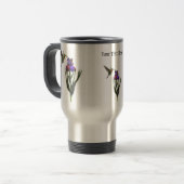 Hummingbird Iris Flower Travel Mug Reisbeker (Voorkant links)