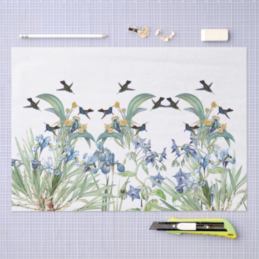 Hummingbird Iris Starflower Flower Tissuepapier (Craft)
