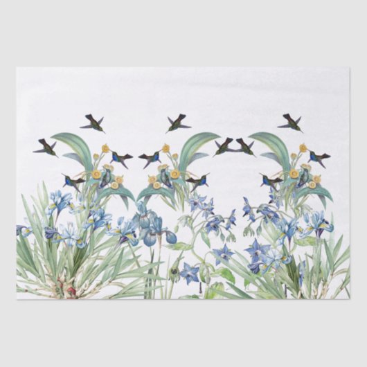 Hummingbird Iris Starflower Flower Tissuepapier (Voorkant)