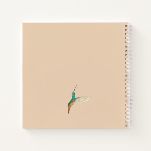 Hummingbird Journal met Emily Dickinson Quote Notitieboek (Achterkant)