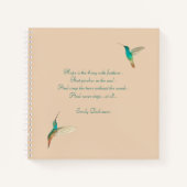 Hummingbird Journal met Emily Dickinson Quote Notitieboek (Voorkant)