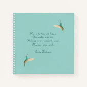 Hummingbird Journal met Emily Dickinson Quote Notitieboek (Voorkant)