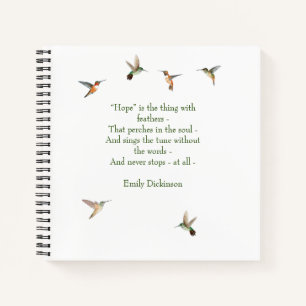 Hummingbird Journal met Emily Dickinson Quote Notitieboek