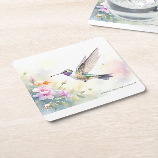 Hummingbird Kartonnen Onderzetters (Schuin)