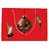 Hummingbird Kerstcadeau Tas Groot Cadeauzakje (Achterkant)