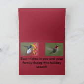 Hummingbird kerstkaart feestdagen kaart (Binnen)