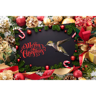 Hummingbird kerstkaart kaart