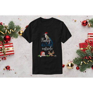 Hummingbird Kerstshirt-Baby het is koud buiten T-shirt