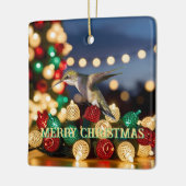 Hummingbird kerstversiering keramisch ornament (Links)