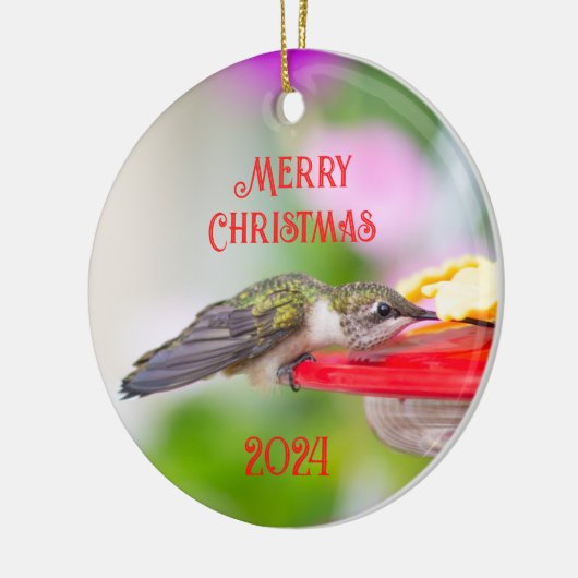 Hummingbird kerstversiering keramisch ornament (Links)