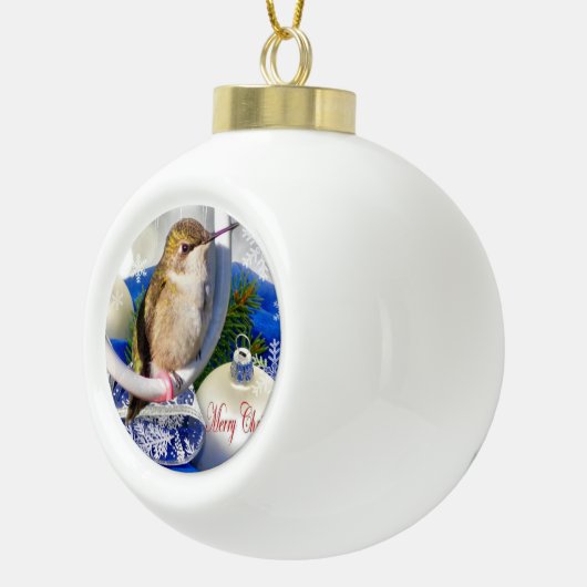 Hummingbird kerstversiering keramische bal ornament (Rechts)