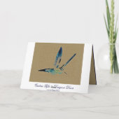 Hummingbird King Wenskaart Kaart (Achterkant)