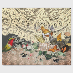 HUMMINGBIRD LACE EN STROOMSTROMEN Papier voor onmi