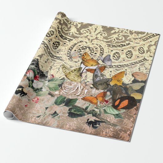 HUMMINGBIRD LACE EN STROOMSTROMEN Papier voor onmi (Uitgerold)