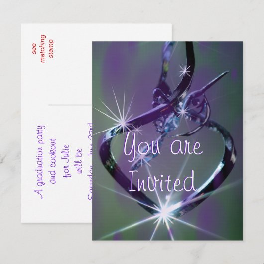 Hummingbird lav & blauwgroen Briefkaart - elke kee (Voorkant / Achterkant)