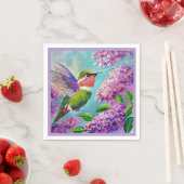 Hummingbird & Lilacs Papier & Doek Servetten (Insitu)