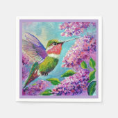 Hummingbird & Lilacs Papier & Doek Servetten (Voorkant)