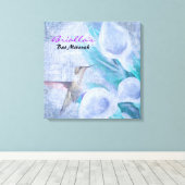 HUMMINGBIRD & LILY Bat Mitzvah Sign In Board Canvas Afdruk (Insitu (Houten vloer))