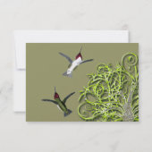 Hummingbird Limoen Tree Weddenschap Kaart (Achterkant)