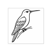 Hummingbird Line Art – Bird Illustration Rubberstempel (Afrduk)