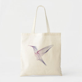 Hummingbird lineart tote bag