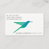Hummingbird Logo Visitekaartje (Voorkant)
