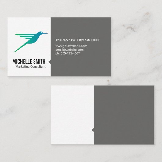 Hummingbird Logo Visitekaartje (Voorkant / Achterkant)
