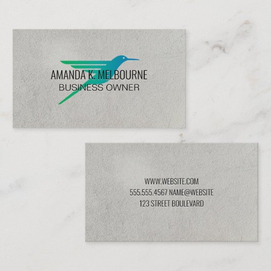 Hummingbird Logo Visitekaartje (Voorkant / Achterkant)