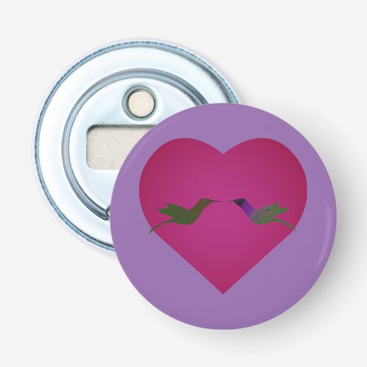 Hummingbird Love Button Flesopener (Voorkant)