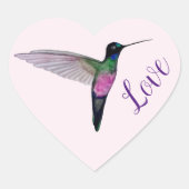 Hummingbird Love Hart Sticker (Voorkant)