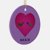 Hummingbird Love Keramisch Ornament (Rechts)