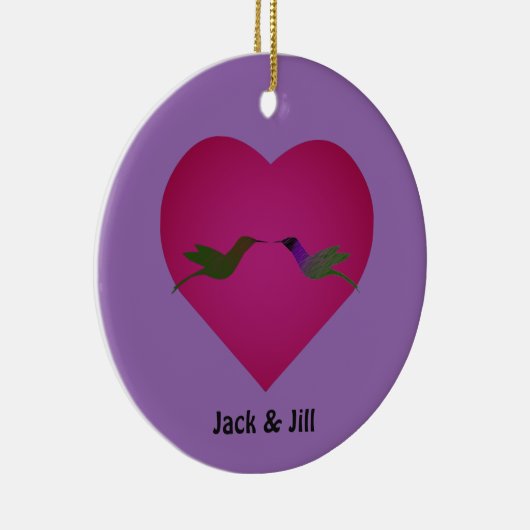 Hummingbird Love Keramisch Ornament (Rechts)