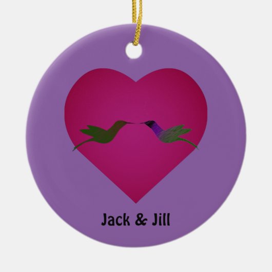 Hummingbird Love Keramisch Ornament (Voorkant)