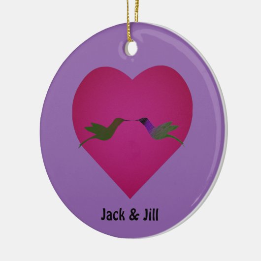 Hummingbird Love Keramisch Ornament (Links)