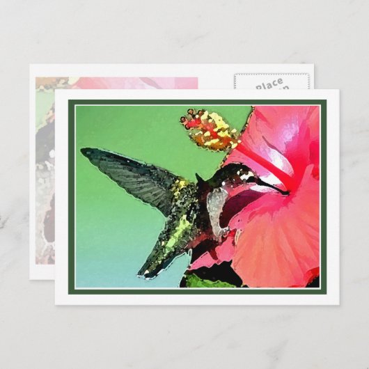 Hummingbird Lunch Briefkaart (Voorkant / Achterkant)