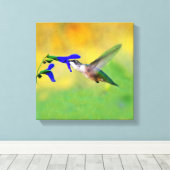 Hummingbird Lunch Canvas Afdruk (Insitu (Houten vloer))