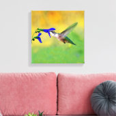 Hummingbird Lunch Canvas Afdruk (Insitu (Woonkamer))
