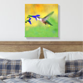 Hummingbird Lunch Canvas Afdruk (Insitu (Slaapkamer))