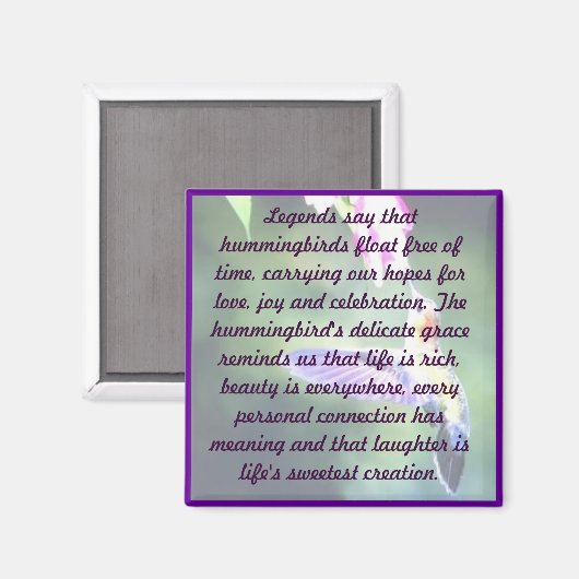 Hummingbird Magnet (Voorkant / Achterkant)