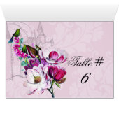 Hummingbird Magnolia Gepersonaliseerd Tabelnummerk (Binnen Horizontaal (Onder))