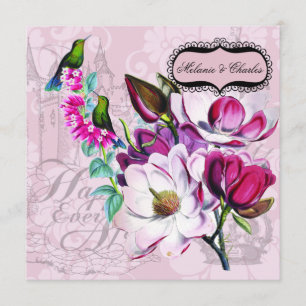 Hummingbird Magnolias Square Weddenschap Kaart
