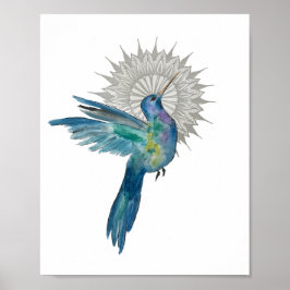 Hummingbird Mandala 8x10 print