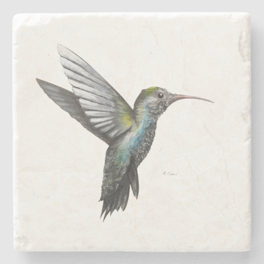 Hummingbird Marble Onderzetter (Voorkant)