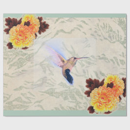 HUMMINGBIRD MARIGOLD Wrapppapier Cadeaupapier