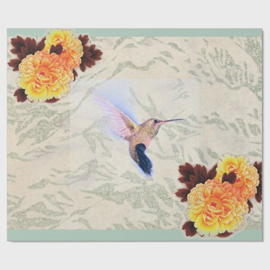 HUMMINGBIRD MARIGOLD Wrapppapier Cadeaupapier (Vlak)