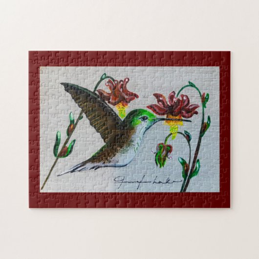 Hummingbird Merlot Puzzle Legpuzzel (Horizontaal)