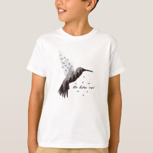 Hummingbird met bos ben hier nu t-shirt