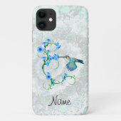 Hummingbird met Flowers Hoesje-Mate iPhone Case (Achterkant)