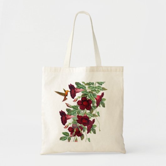 Hummingbird met Mandevillea Flowers Tote Bag (Voorkant)