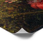 Hummingbird met passiebloemen poster (Hoek)